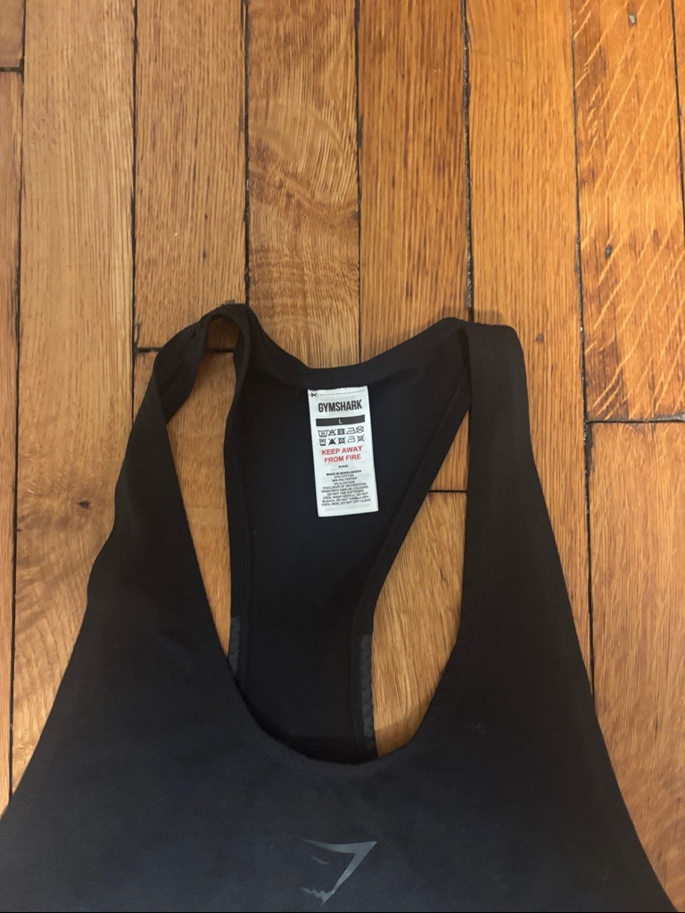 Gymshark Black Racerback Training Tank NWOT - Picture 5 of 6